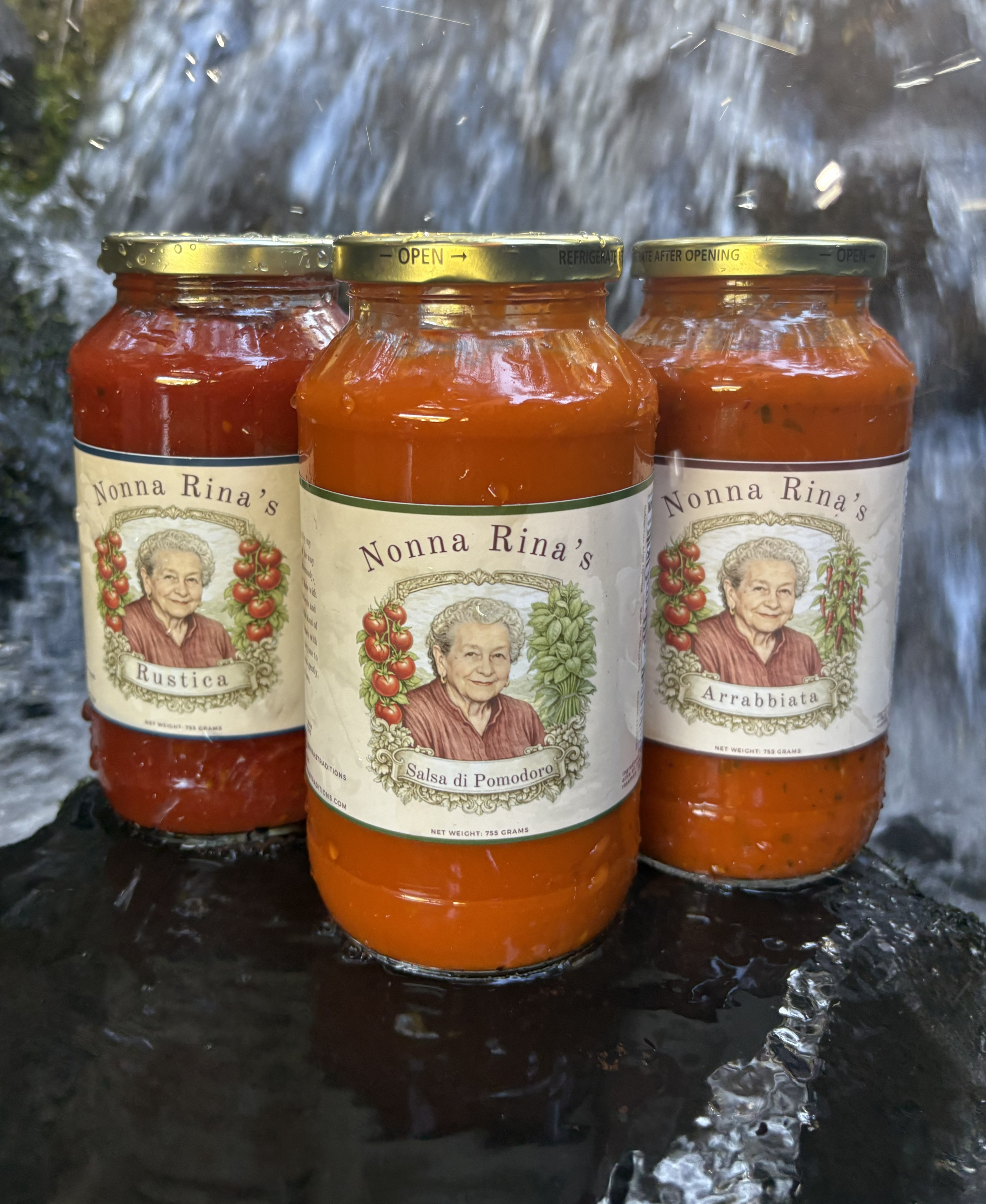 Rina's Traditions sauce jars